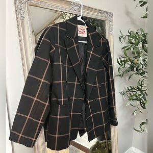 Levi’s Black Checkered Abner Blazer